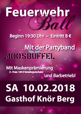 Einladung zum Faschingsball 2018